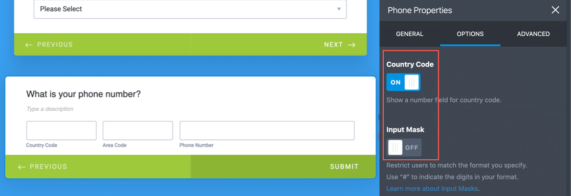 JotForm phone field vs Typeform and WPForms