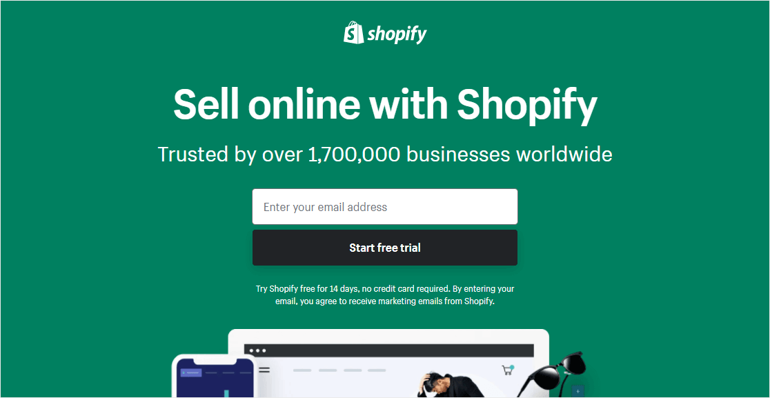 shopify homepage