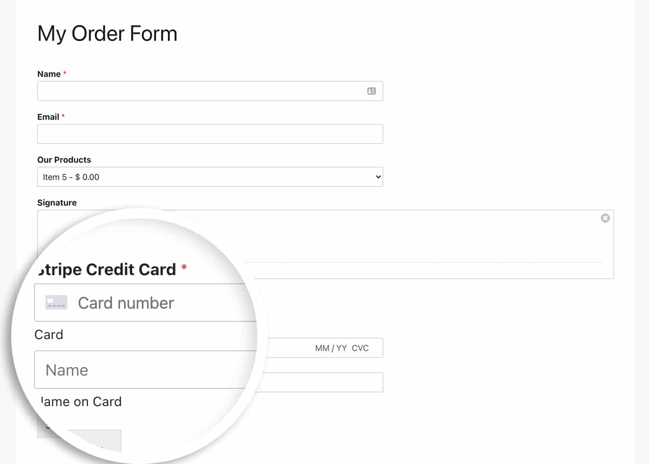 default styling for Stripe Credit Card field