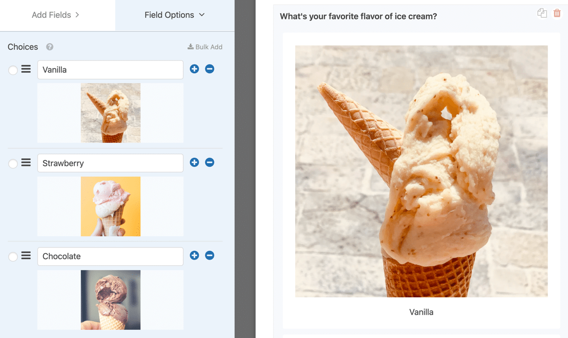 WPForms image choices