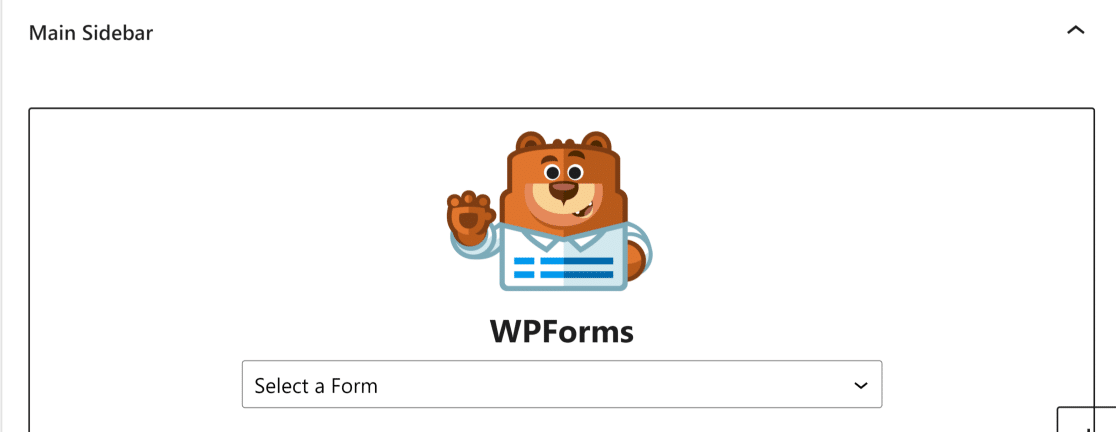 WPForms sidebar widget