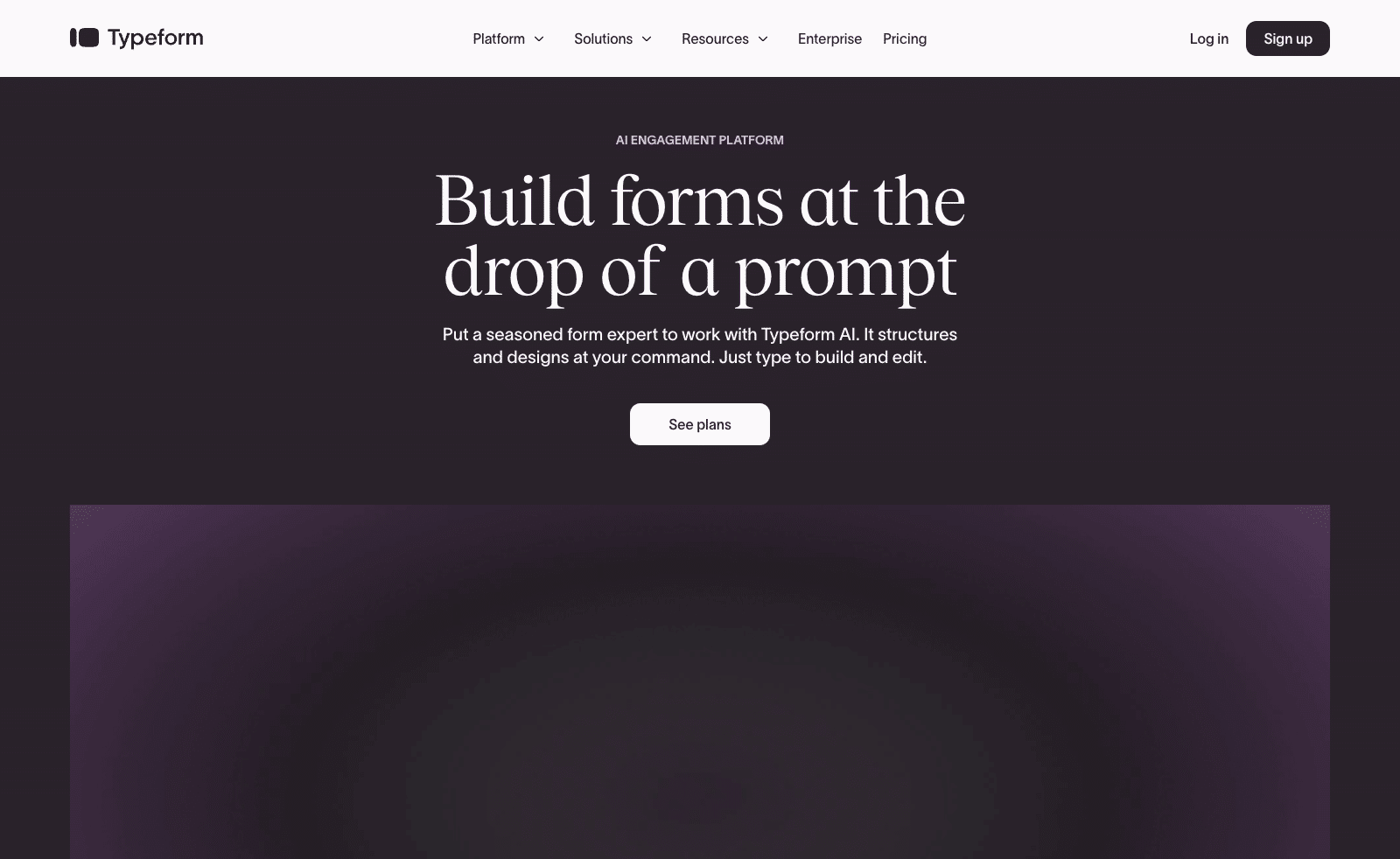 typeform Homepage