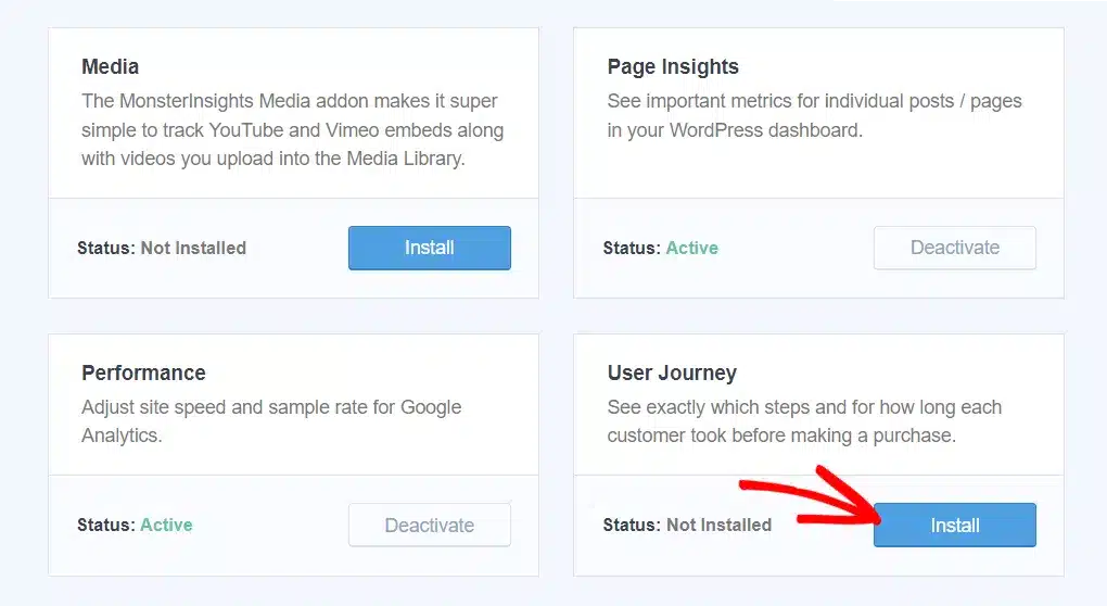 MonsterInsights User Journey Addon