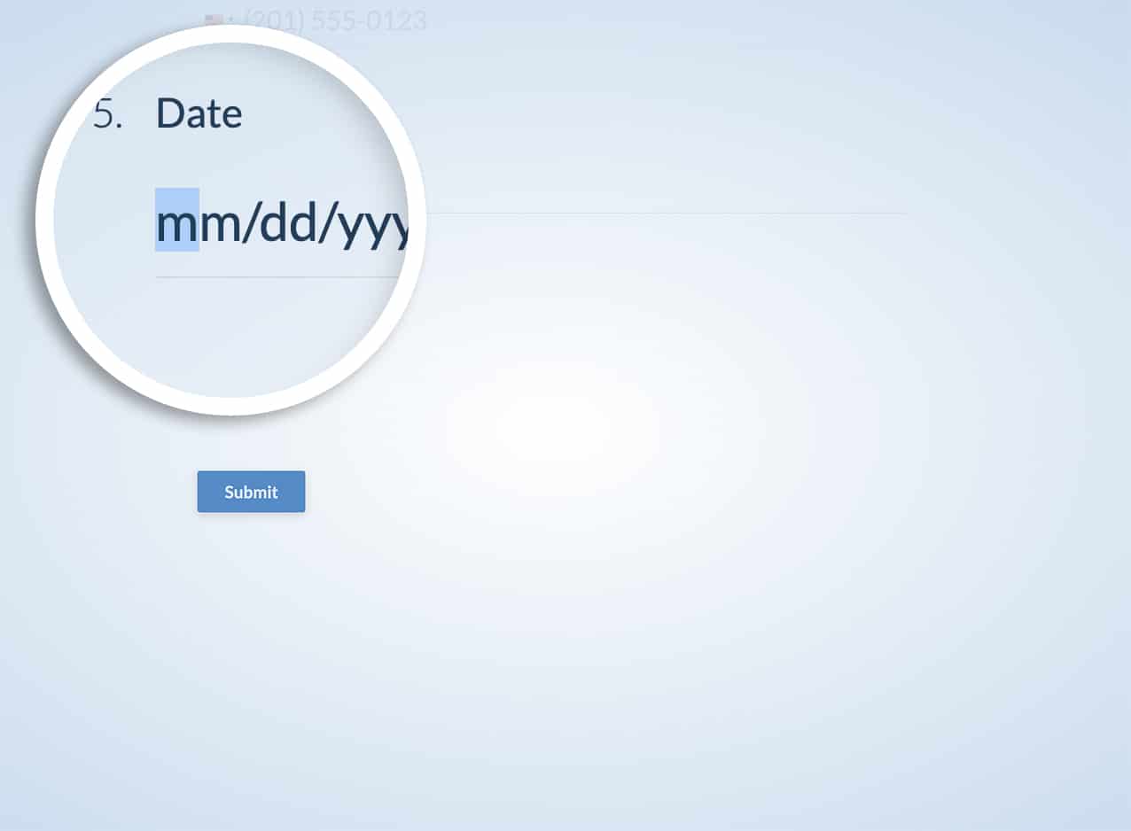 default date field in conversational forms