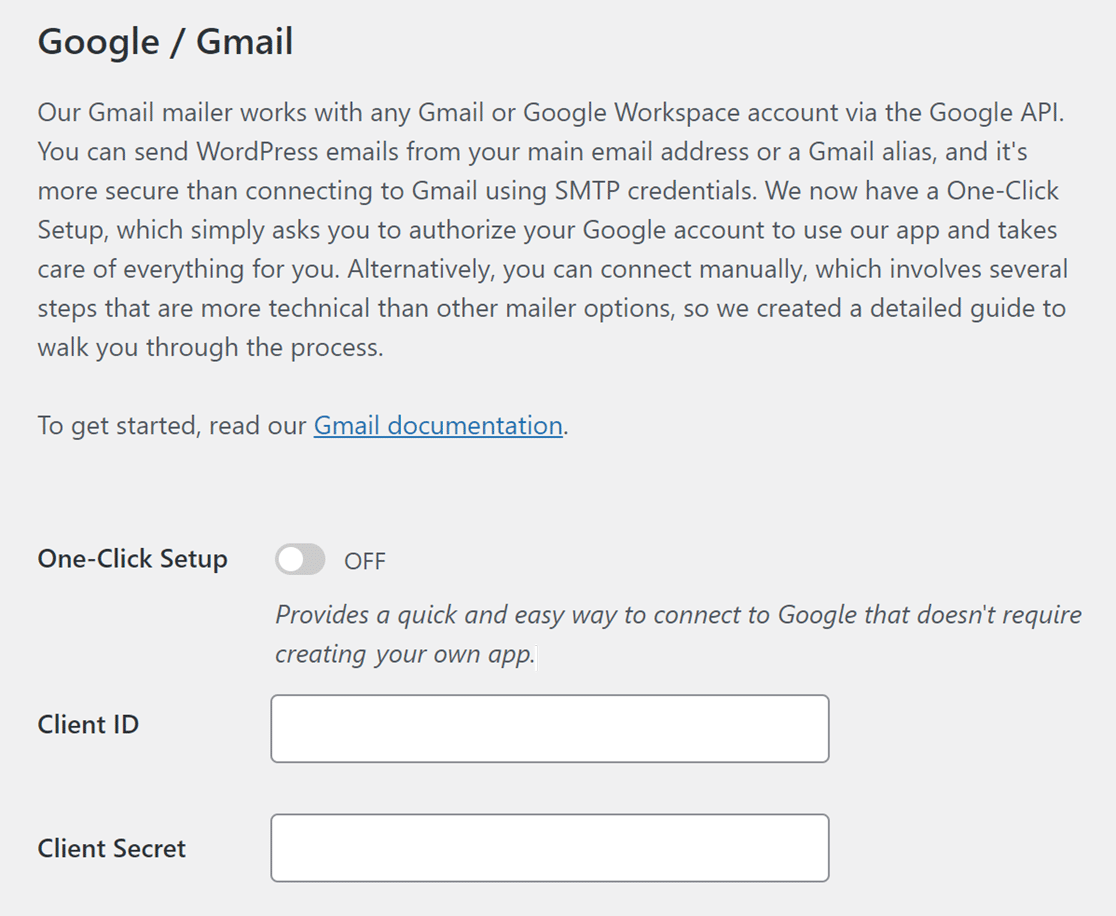 gmail mailer settings
