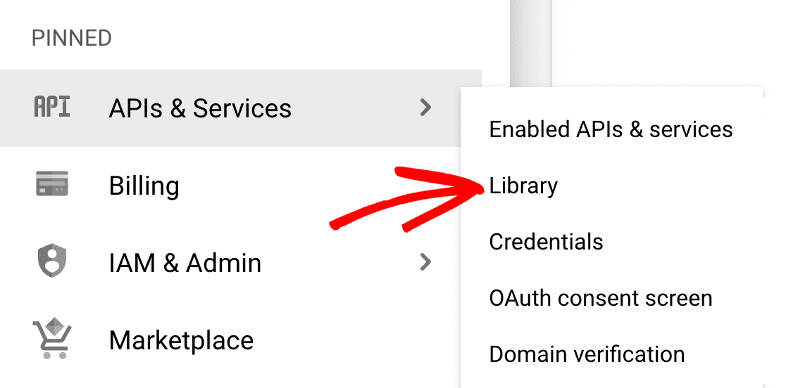 google cloud api services library