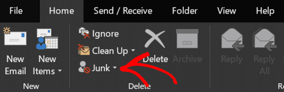 Junk in Outlook Desktop