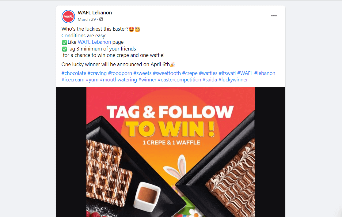 tag facebook giveaway ideas