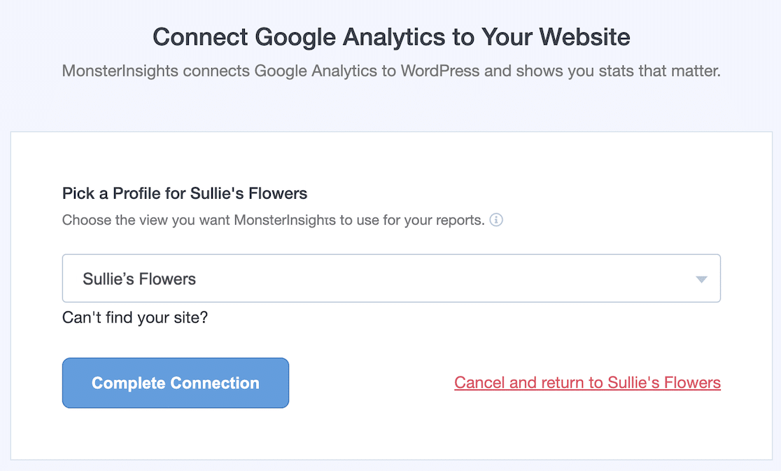 Connect Google Analytics to your website