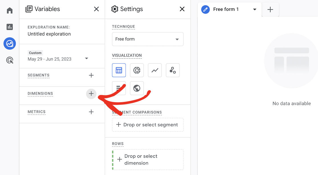 Add dimensions to GA4 report