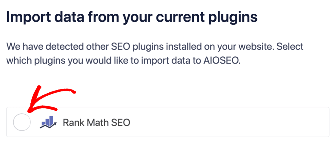 Import settings from another SEO plugin in AIOSEO