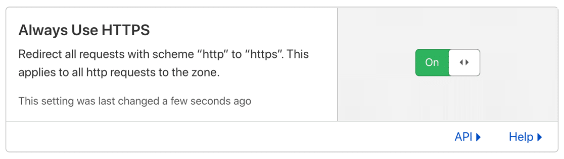 Always use HTTPS in Cloudflare