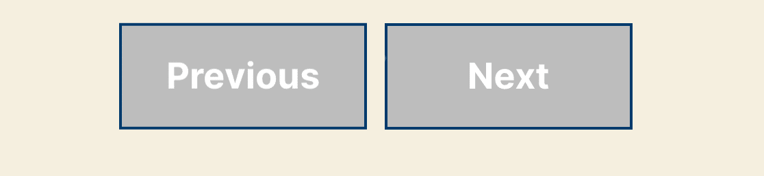 Customized previous and next button hover styles on the frontend