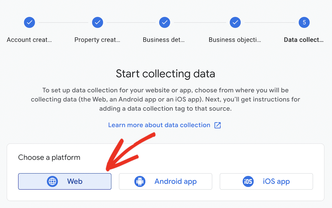Start collecting data with Google Analytics
