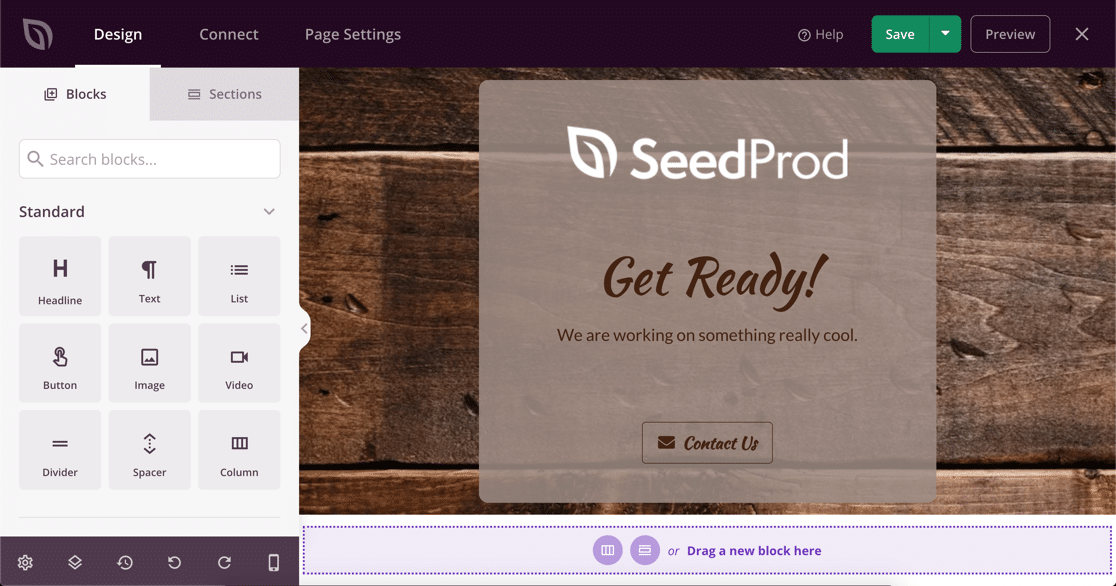 SeedProd maintenance mode template