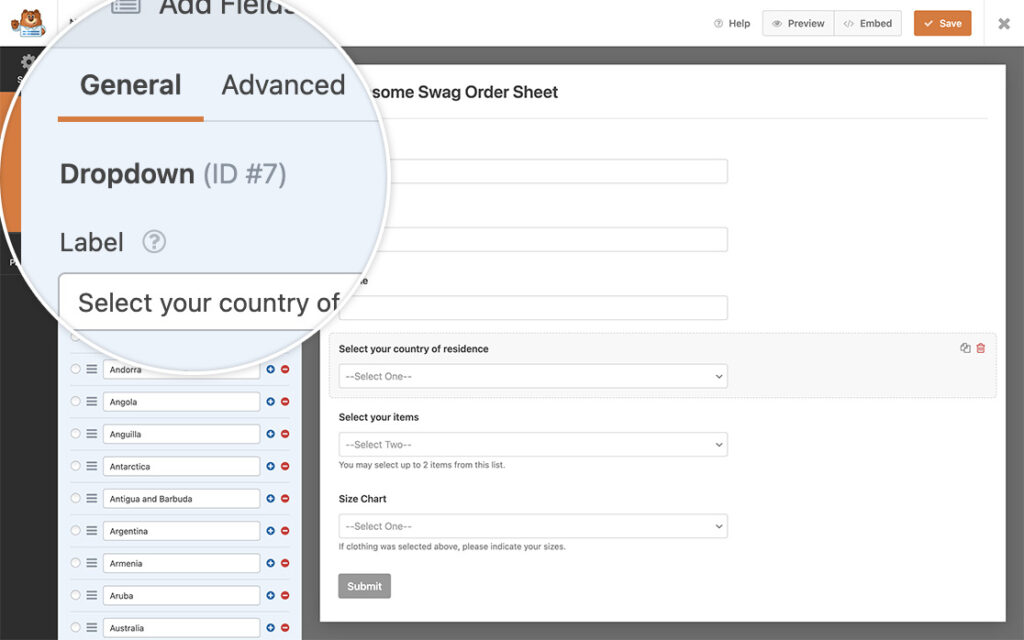 How To Customize the Modern Dropdown Field in WPForms