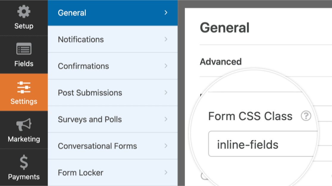 Inline fields CSS