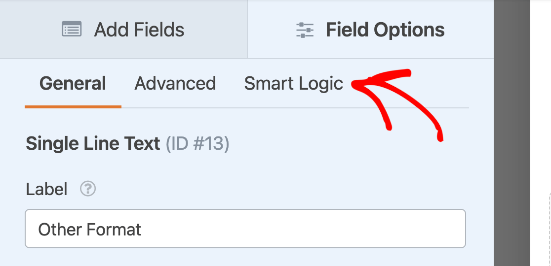 Accessing the Smart Logic tab