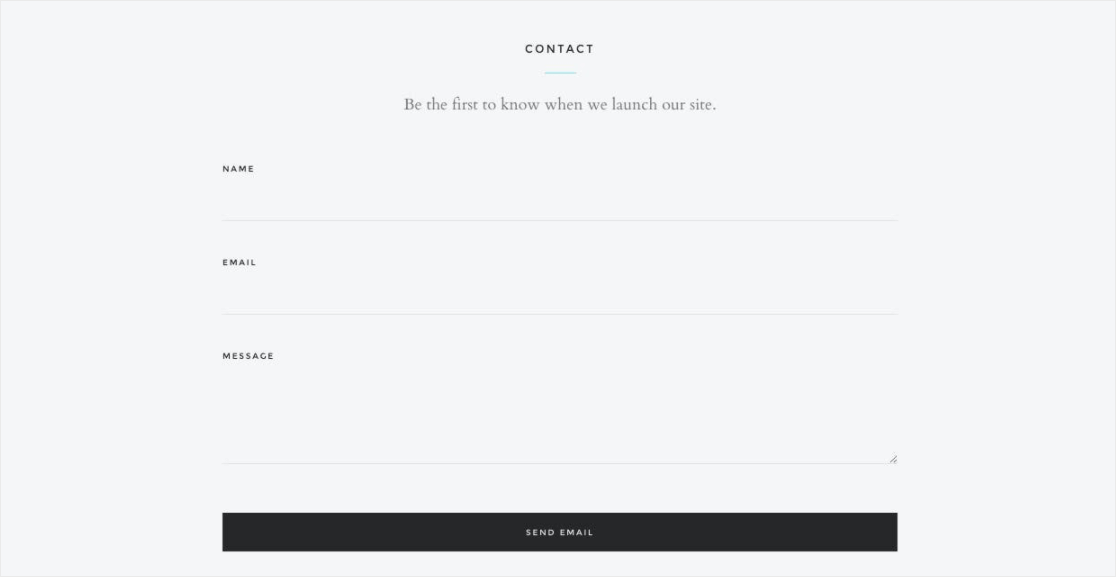 minimalist contact page
