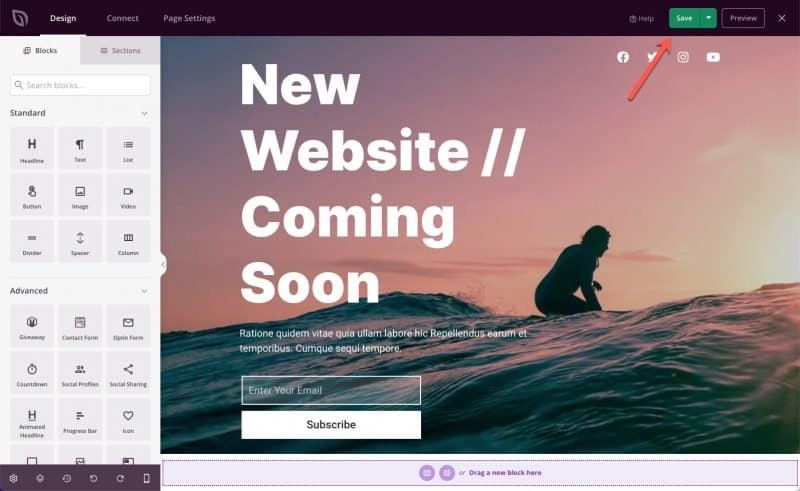 customize your coming soon page