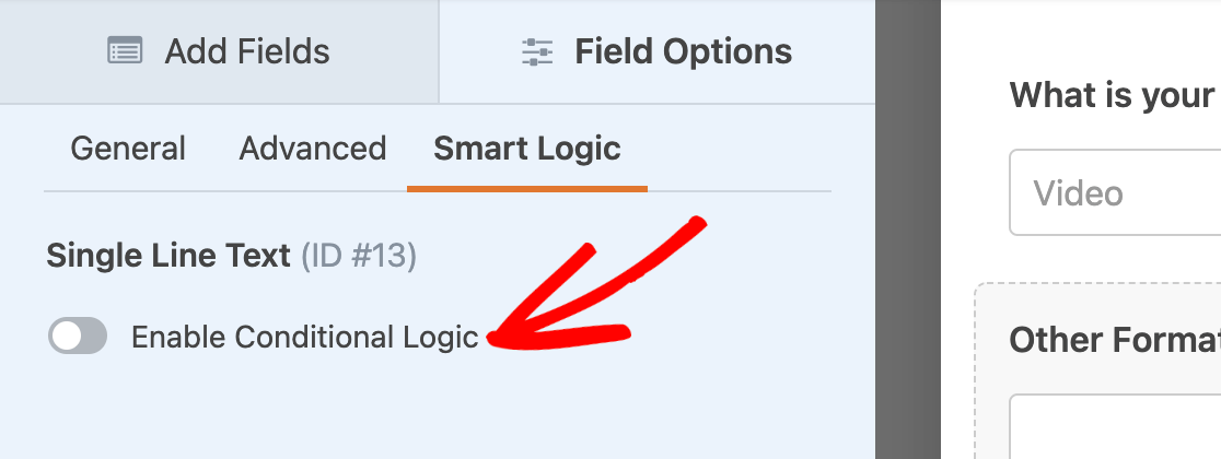 Enabling conditional logic