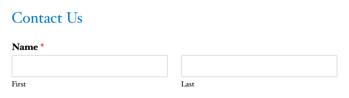 CSS Example - make form title blue