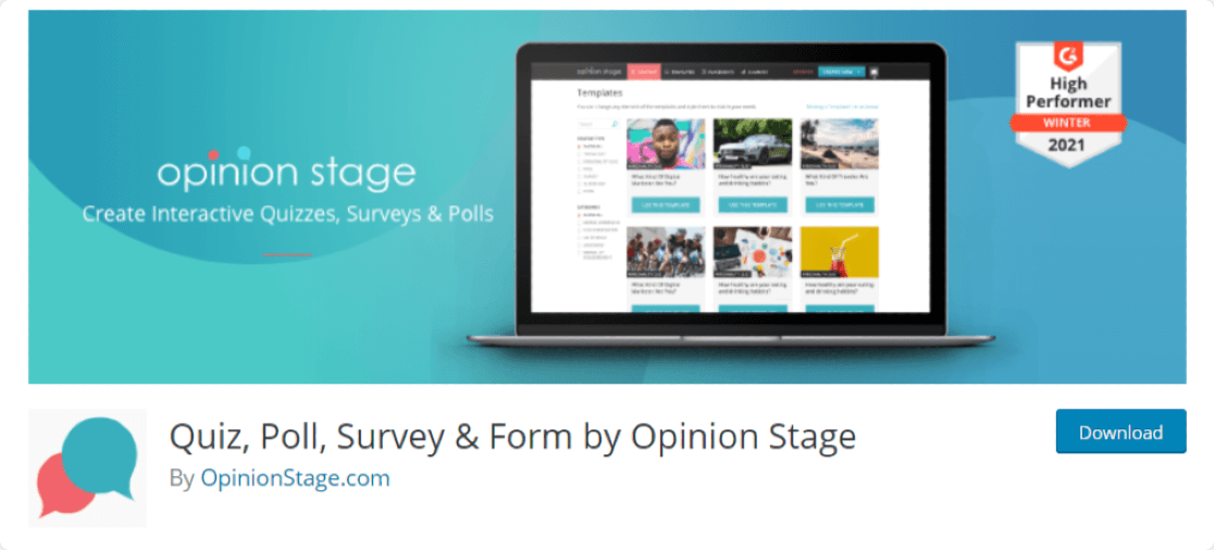 Quiz, Poll, Survey & Form voting plugin