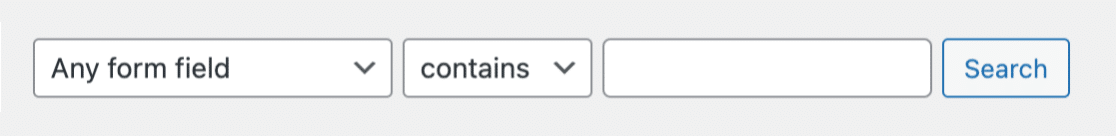 WPForms entry search bar