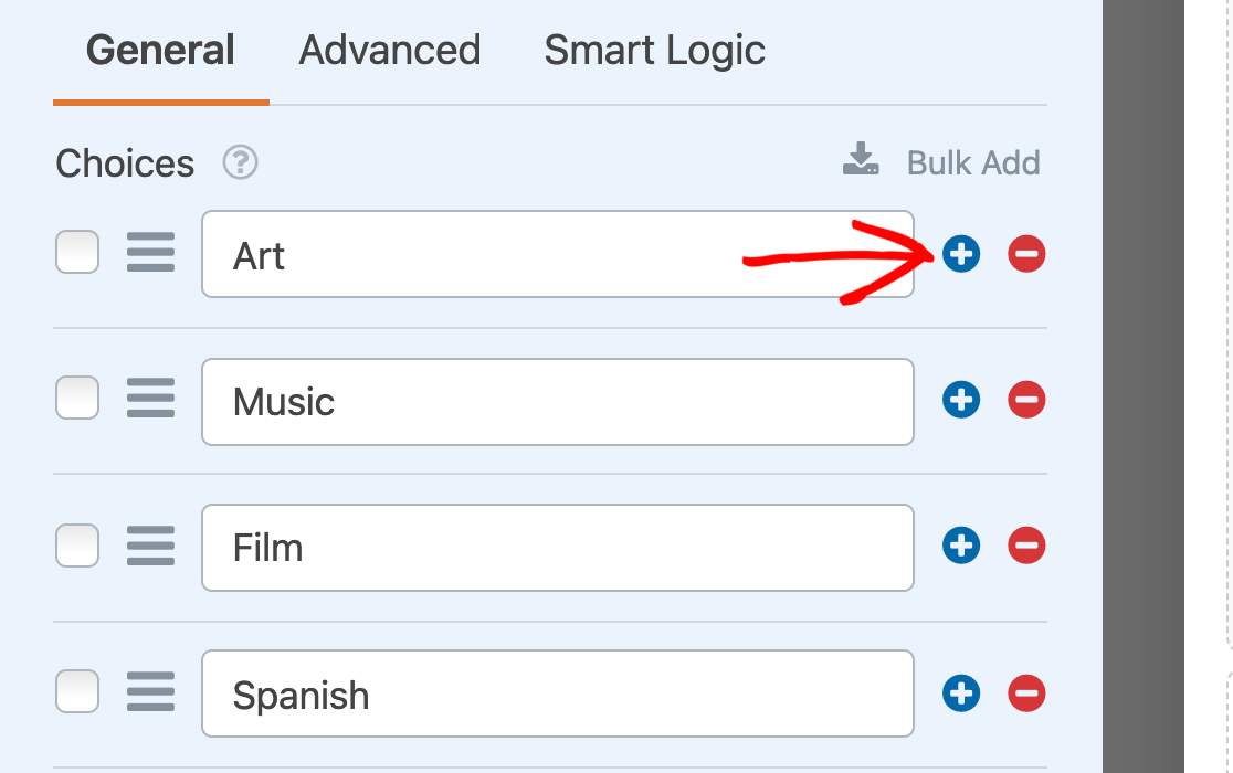 Adding a new Checkboxes choice