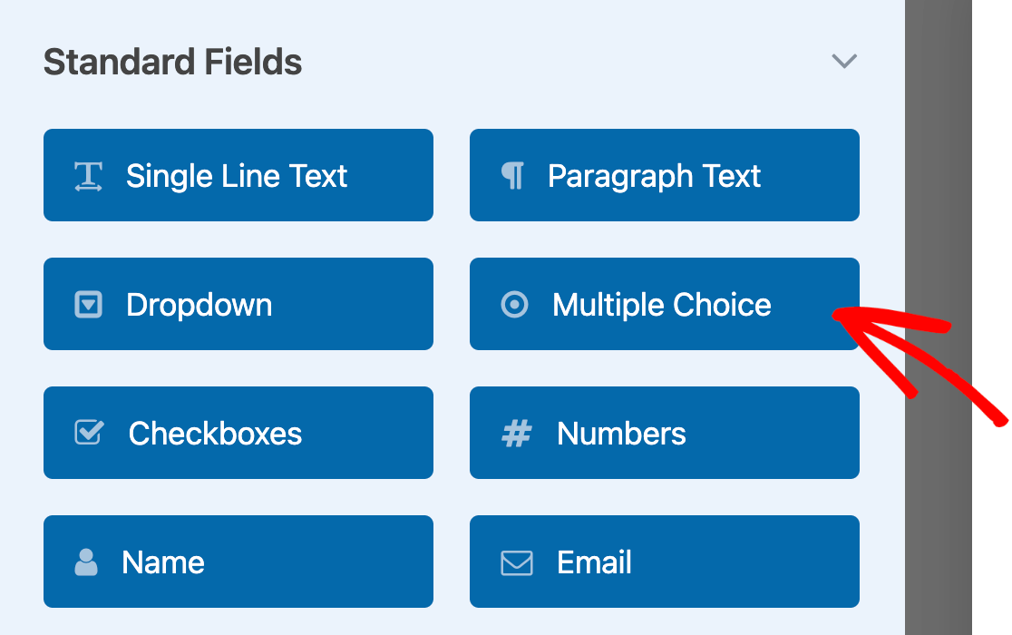 Adding a Multiple Choice field to a form.