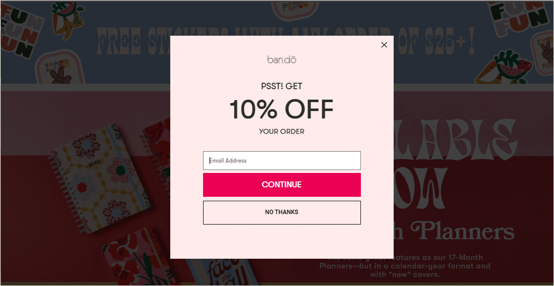 bando coupon