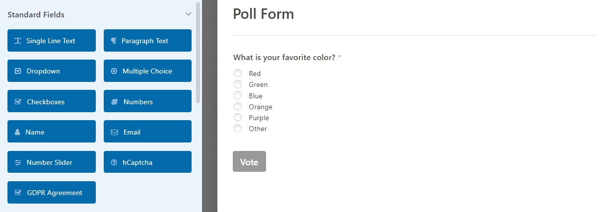 create straw poll with wpforms