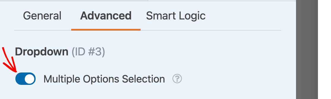 Enabling multiple options selection for a Dropdown field