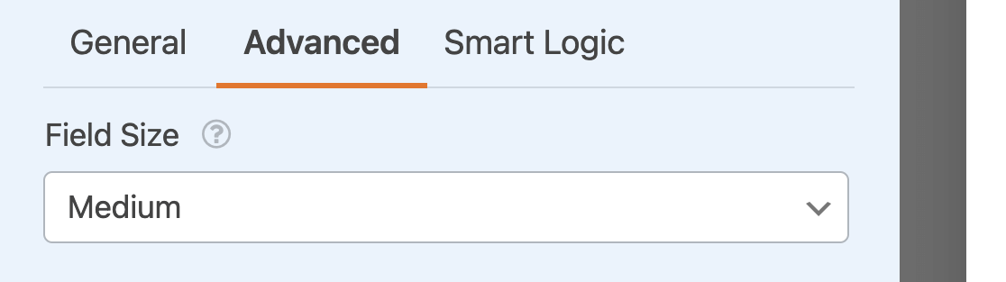 Selecting a Dropdown field size