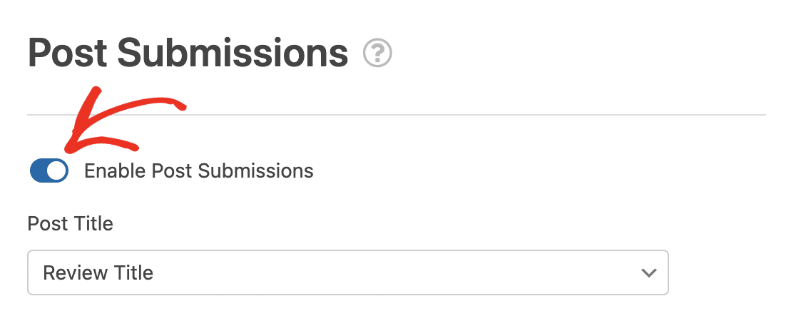 Enabling post submissions in the form builder