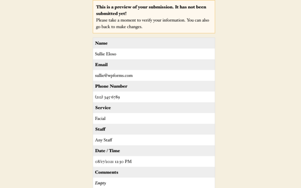 How to Show Entry Previews in WPForms