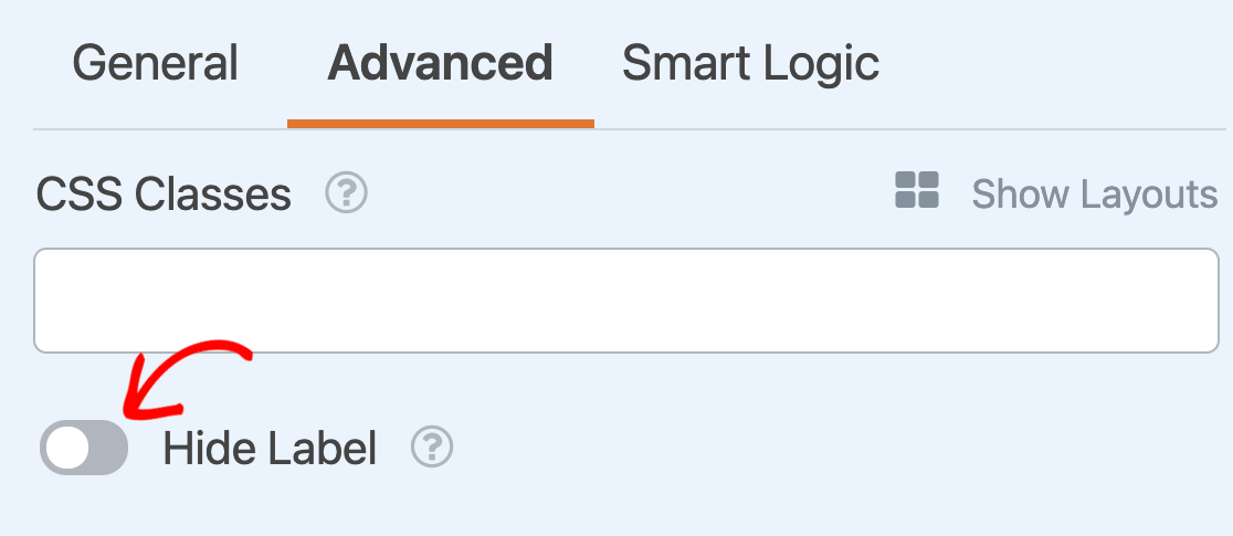 Hiding the label for a Checkboxes field