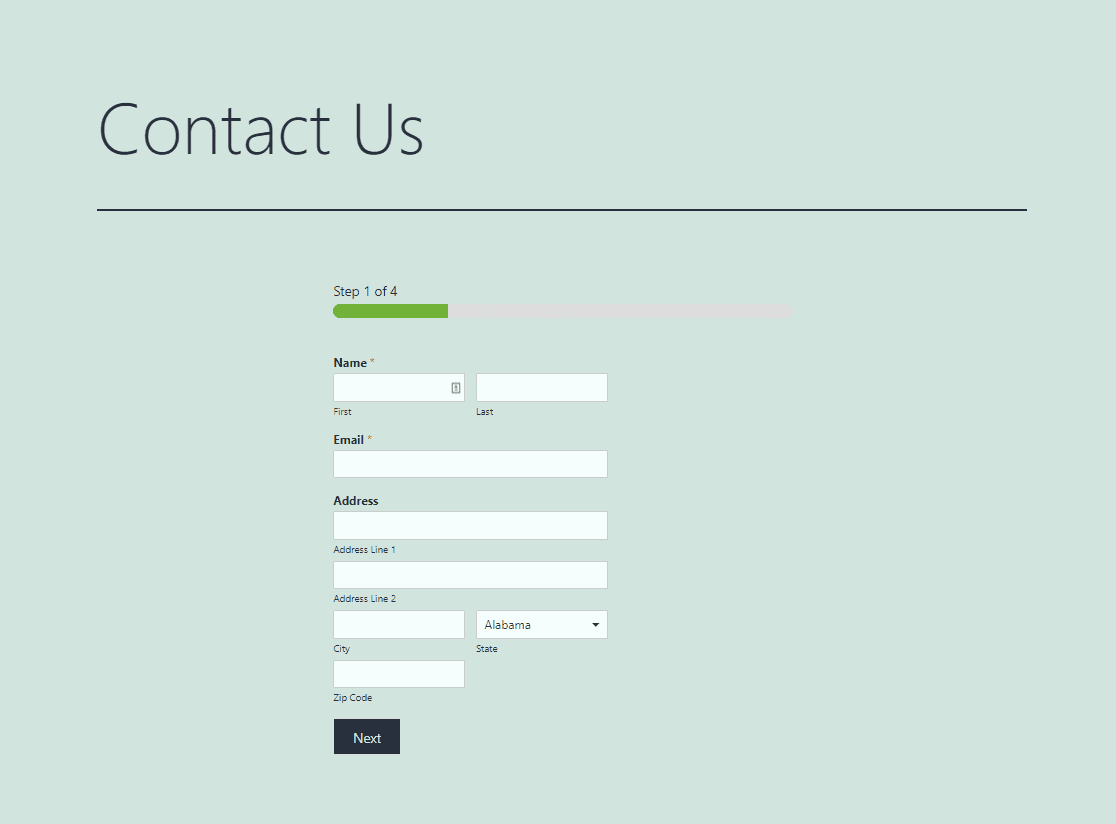 multiple form entry fields preview