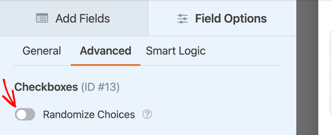 Randomizing the choices for a Checkboxes field