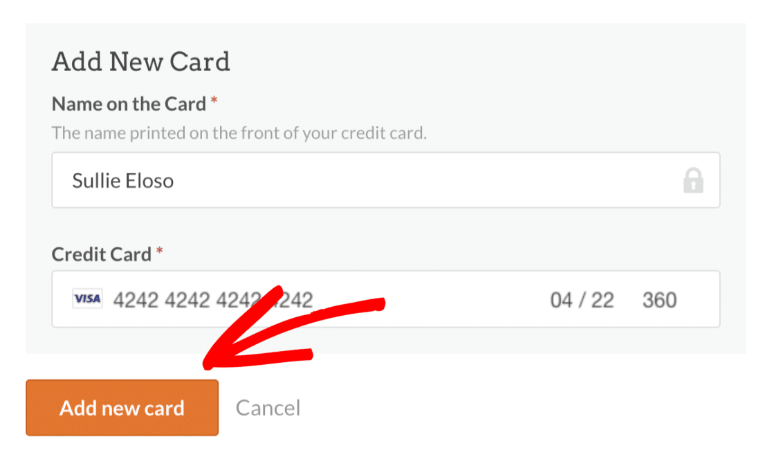 Click add new card