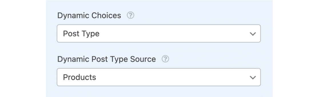 Dynamic post type source