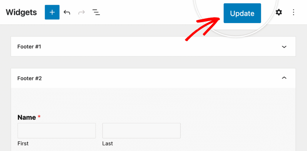 Updating widgets to save changes
