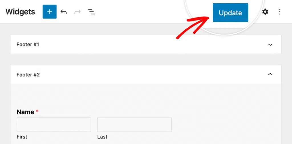 Updating widgets to save changes