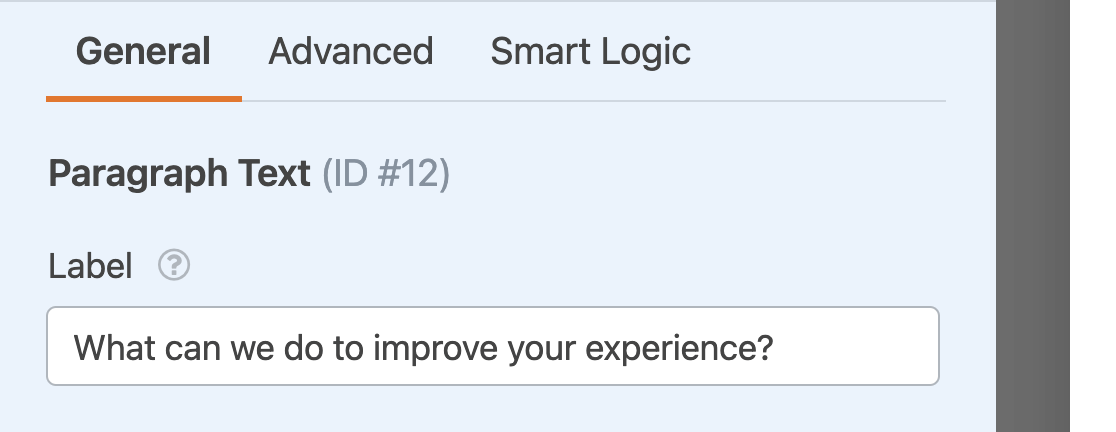 Adding a Paragraph Text field to show conditionally based on users' NPS ratings