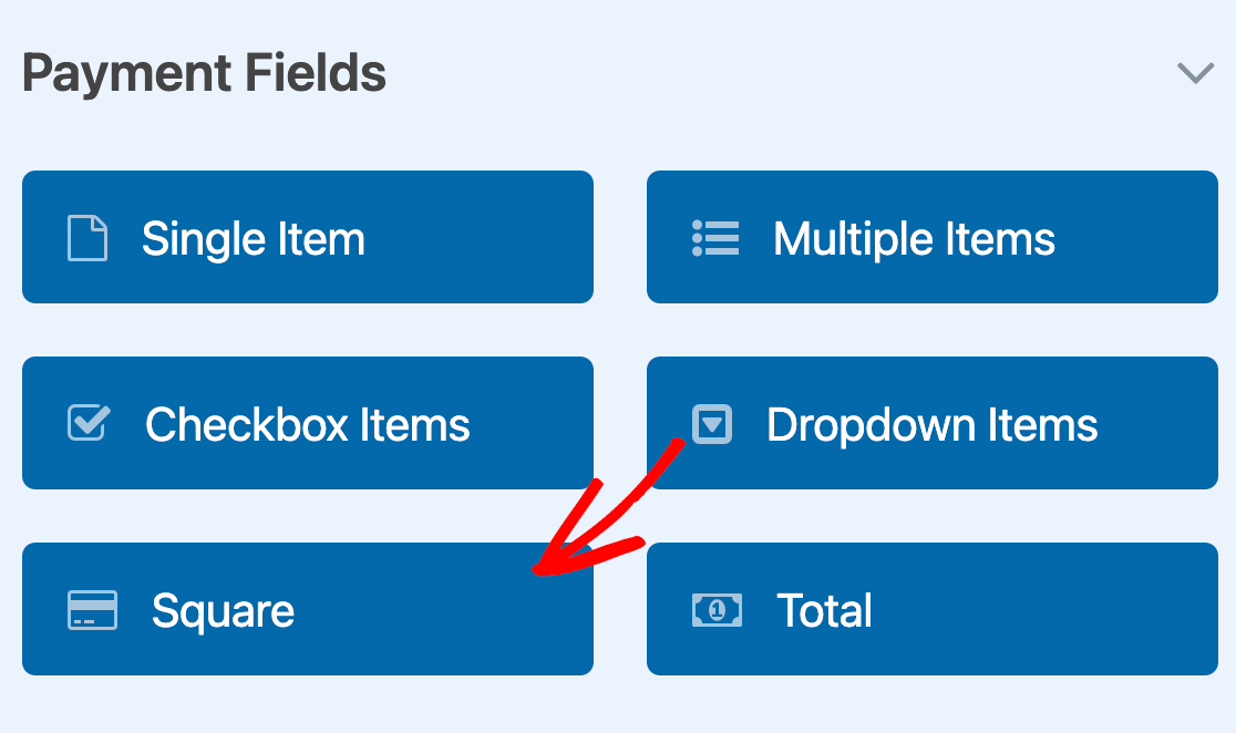 Adding a Square credit card field to a form