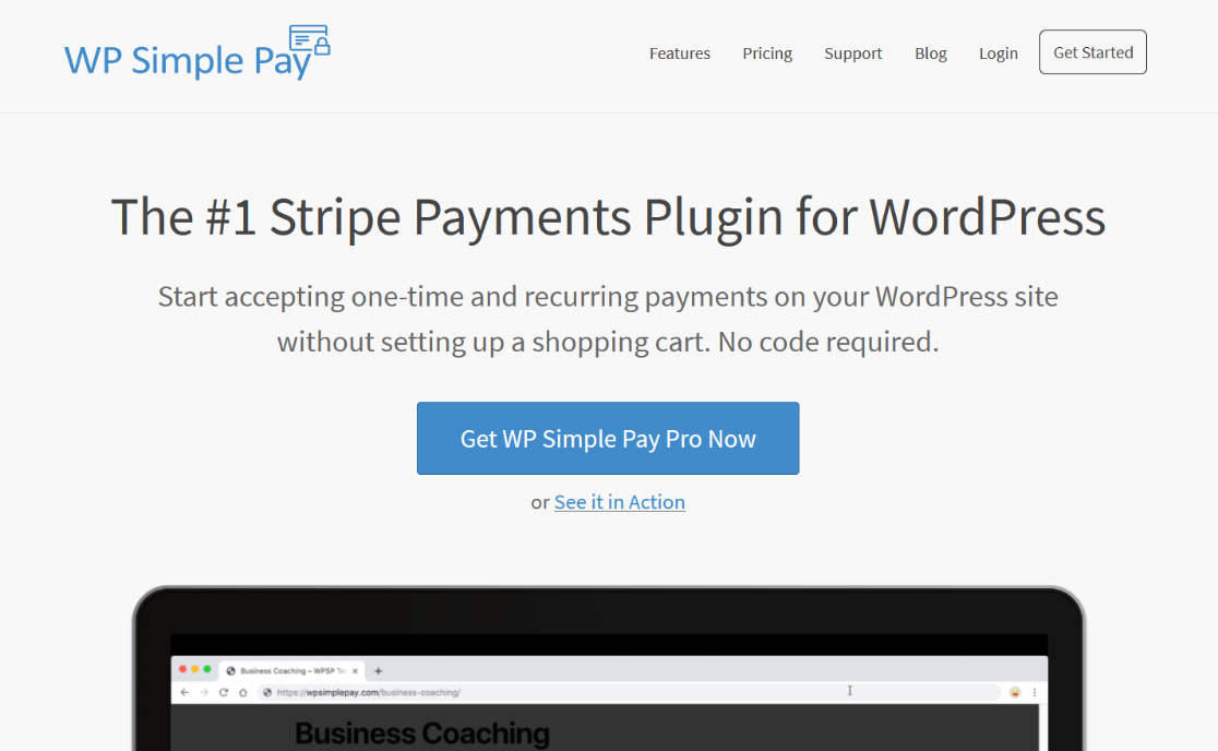 wp simple pay plugin