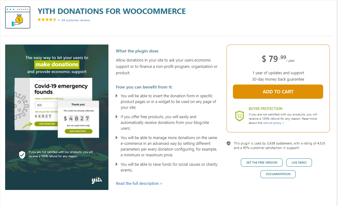 yith wordpress woocommerce donations plugin