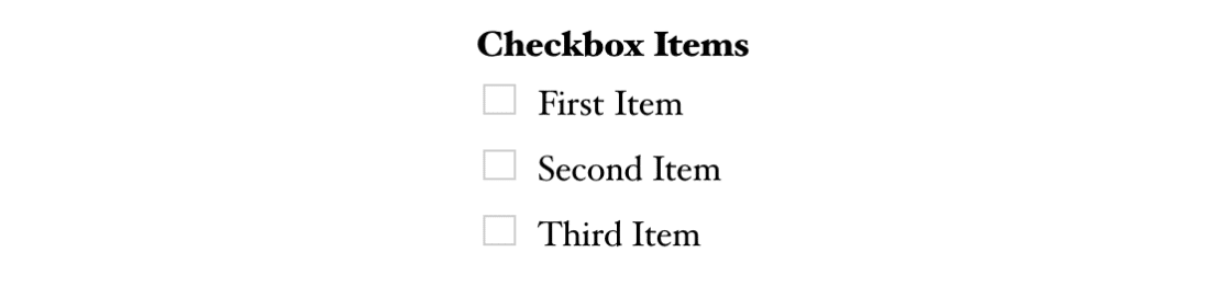 Checkbox-items