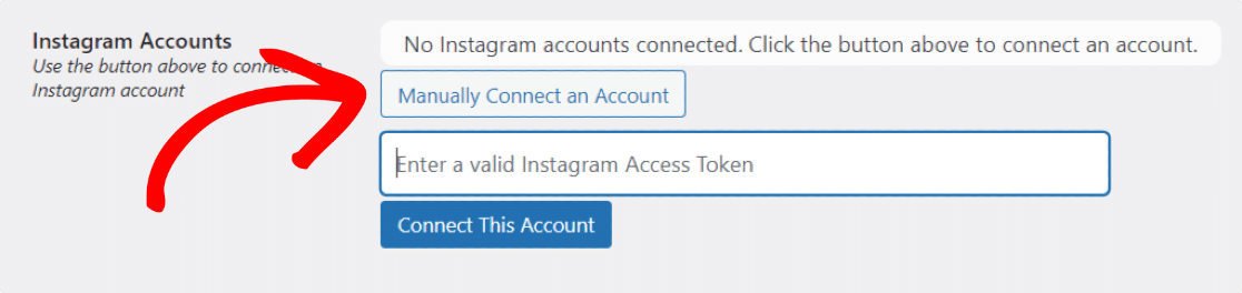Manually Connect an Account
