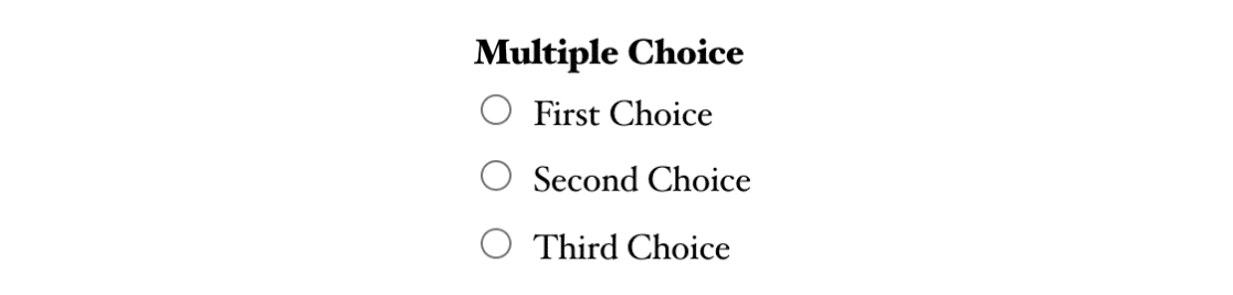 Multiple Choice field